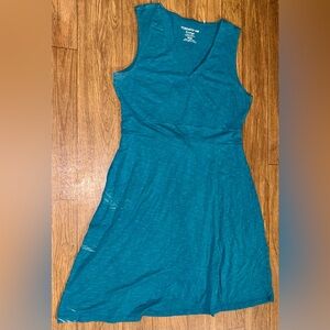 Toad & Co. Women's Cue Wrap Sleeveless Dress XL Wellington Blue